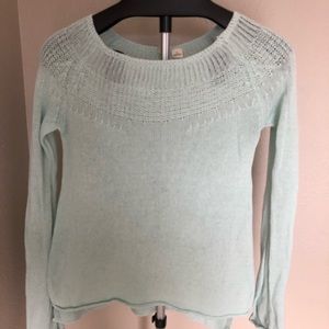 Anthro Moth light blue long sleeve knit sweater